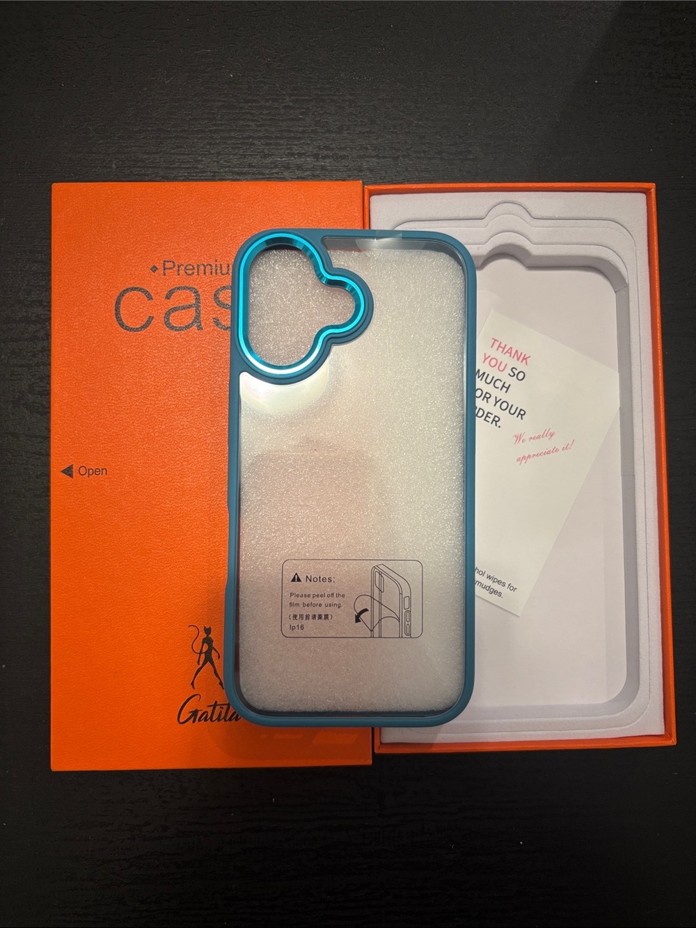Blue Clear Protective Phone Case - iphone16
